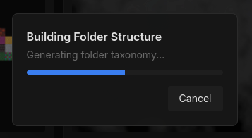 AI-generated folder taxonomy